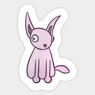 Cute Sphynx Drawing Sticker